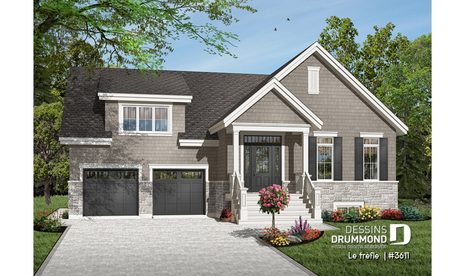 Version couleur no. 1 - Vue avant - Le trèfle 