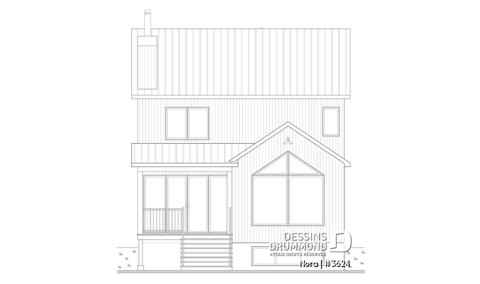 Élévation arrière - Nora