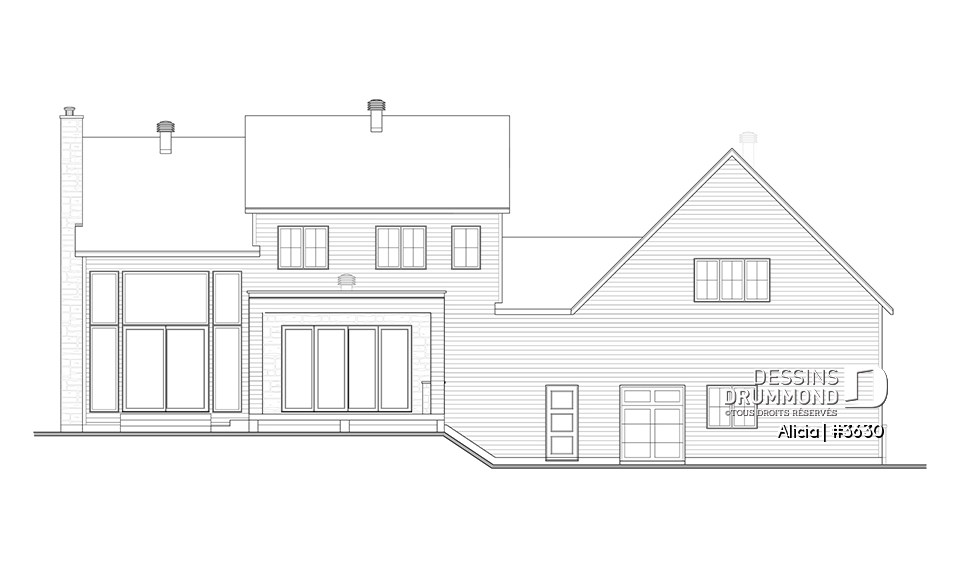 Élévation arrière - Alicia