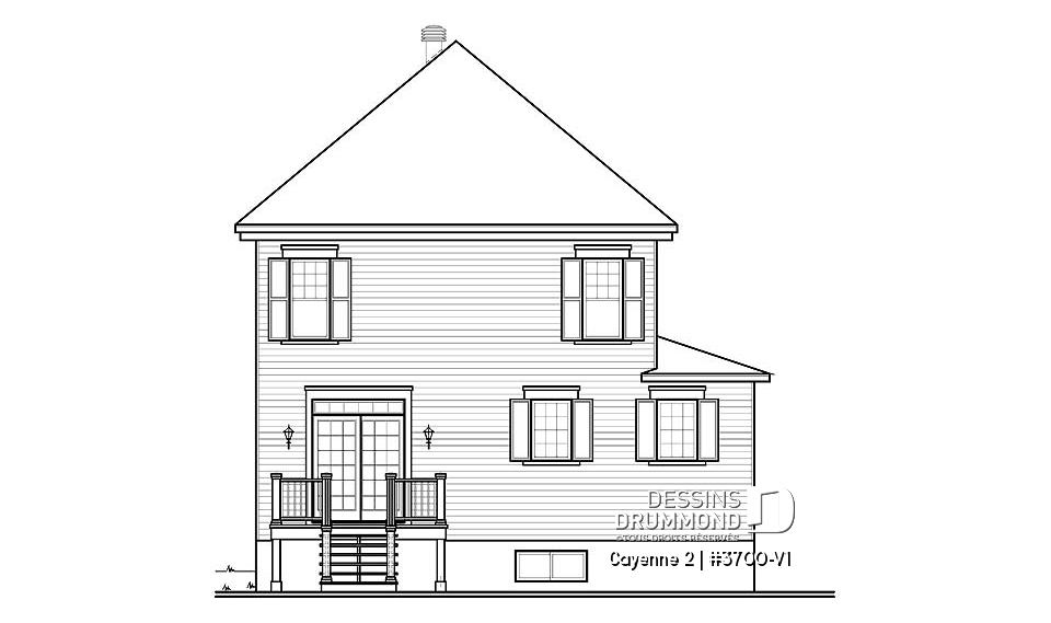 Élévation arrière - Cayenne 2