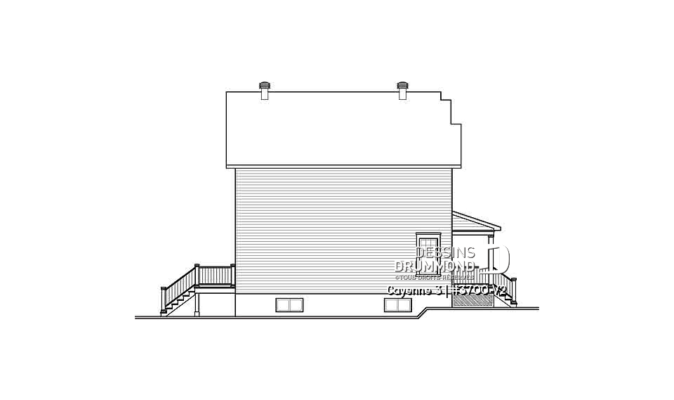 Élévation arrière - Cayenne 3