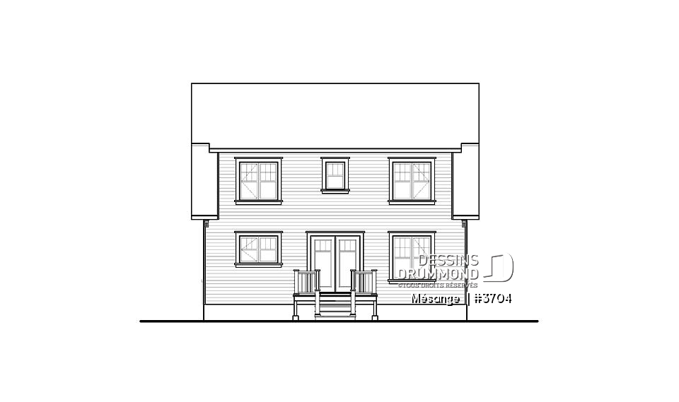 Élévation arrière - Mésange 