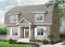 Vue avant - MODÈLE DE BASE - Plan de maison avec 4 chambres, bureau, style Cape Cod, belle galerie avant - Mésange 