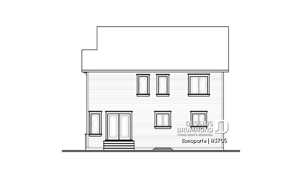 Élévation arrière - Bonaparte