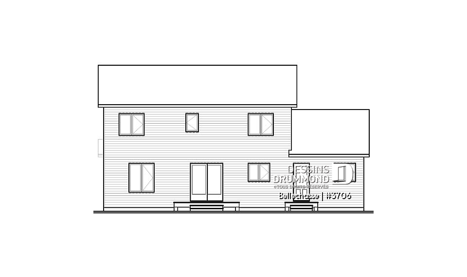 Élévation arrière - Bellechasse