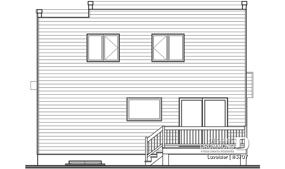 Élévation arrière - Lavoisier