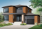 Vue avant - MODÈLE DE BASE - Plan de maison moderne à étage, 3 chambres, garage, salle familiale + salon, plafond 9', buanderie à l'étage - Séquoia 2