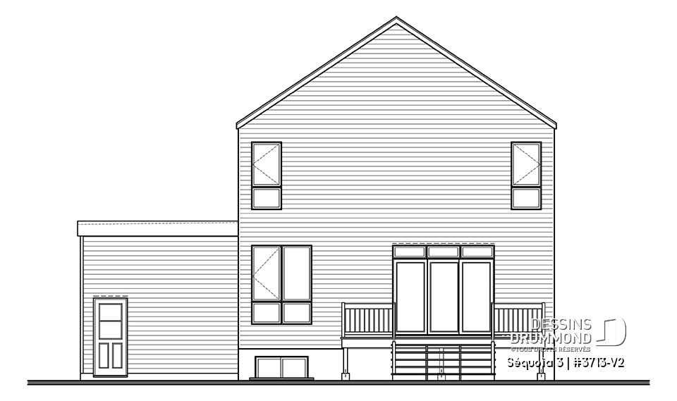 Élévation arrière - Séquoïa 3