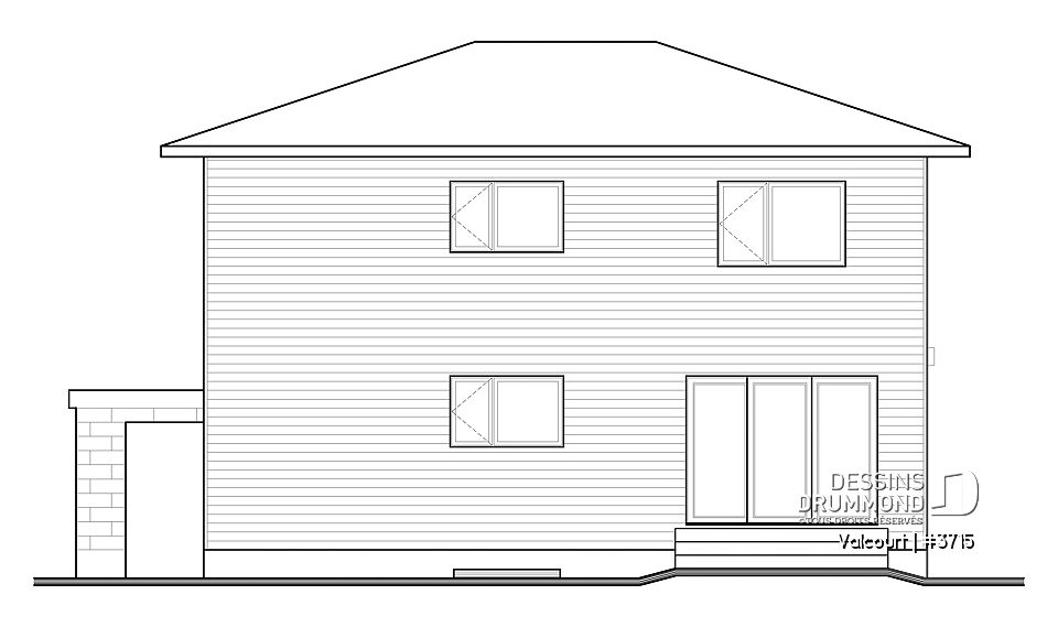 Élévation arrière - Valcourt