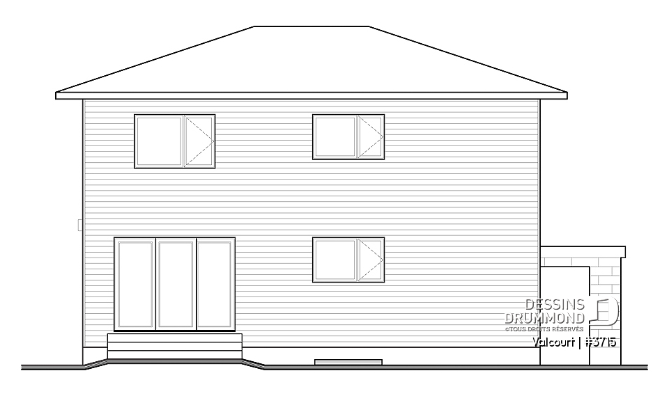 Élévation arrière - Valcourt