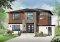 Vue avant - MODÈLE DE BASE - Plan de maison moderne 3 chambres, grande cuisine, garde-manger, buanderie au premier, walk-in - Valcourt