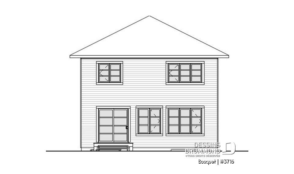 Élévation arrière - Bosquet