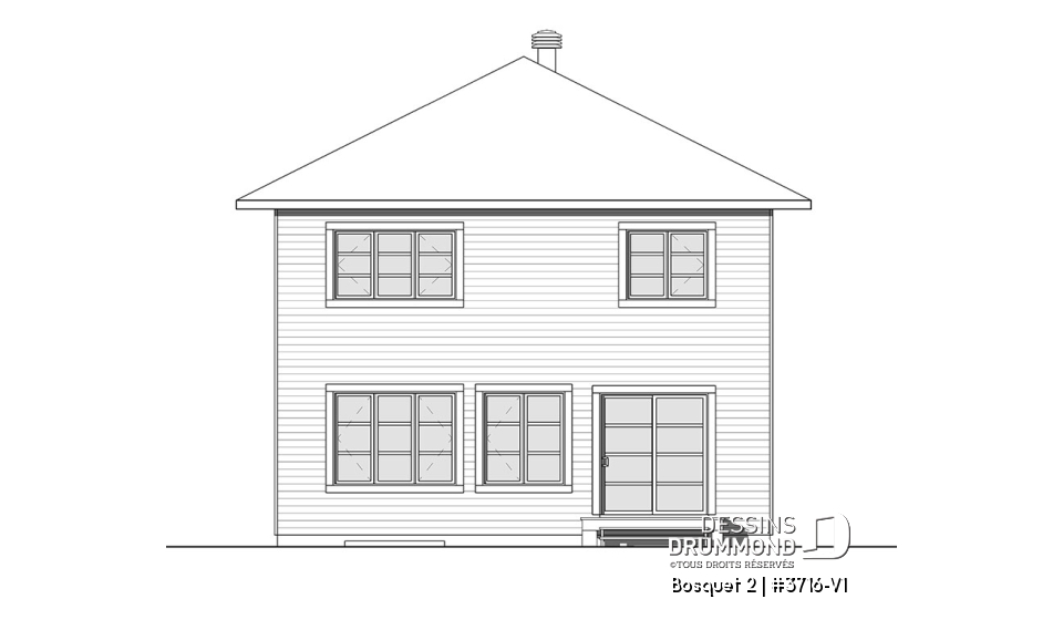 Élévation arrière - Bosquet 2