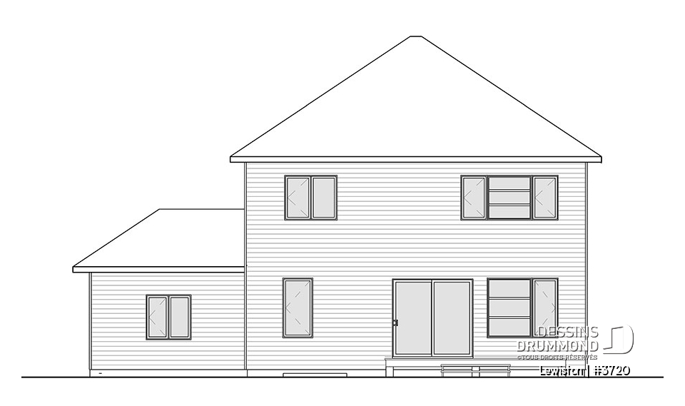 Élévation arrière - Lewiston