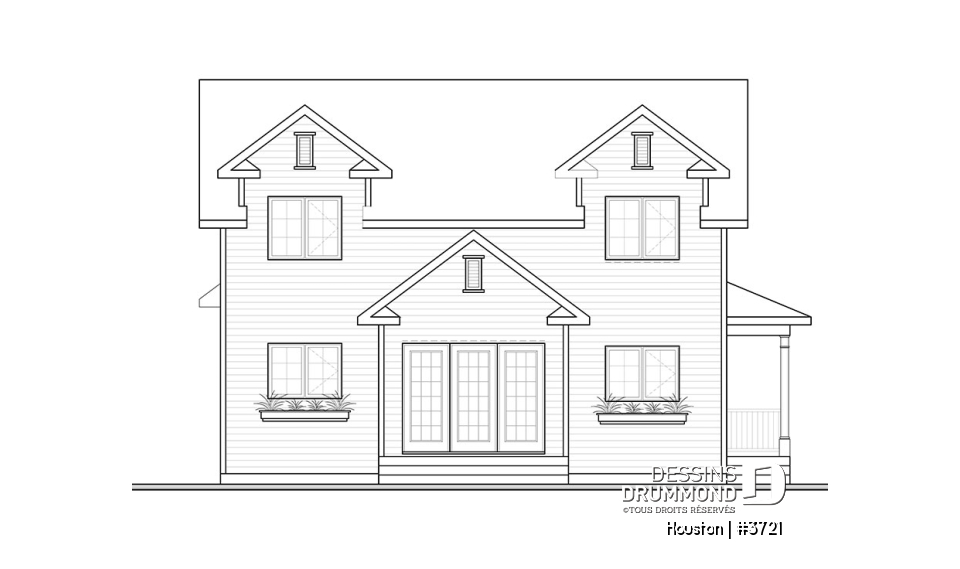 Élévation arrière - Houston