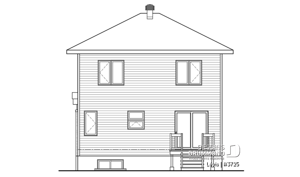 Élévation arrière - Lévis