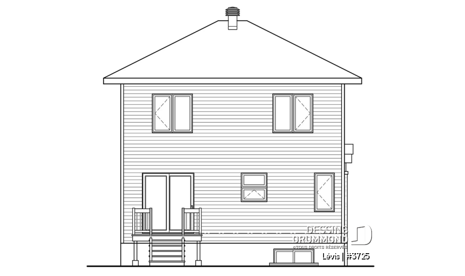 Élévation arrière - Lévis