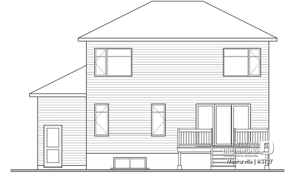Élévation arrière - Montarville
