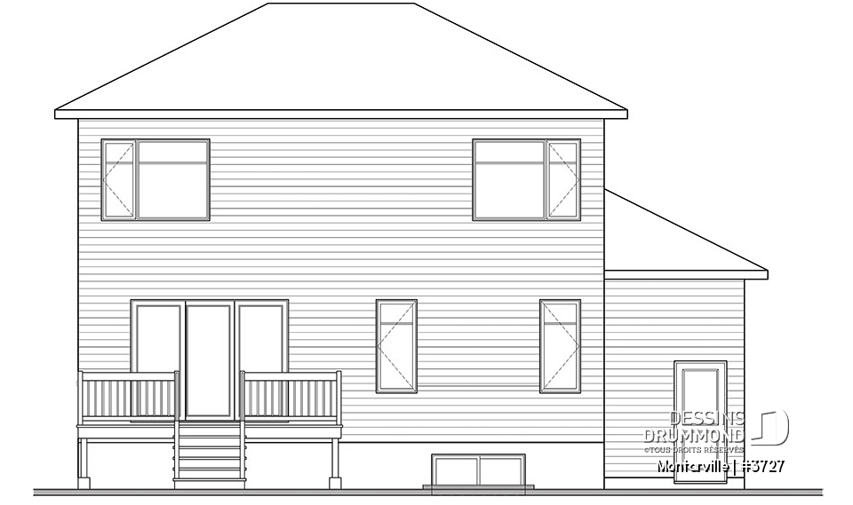 Élévation arrière - Montarville