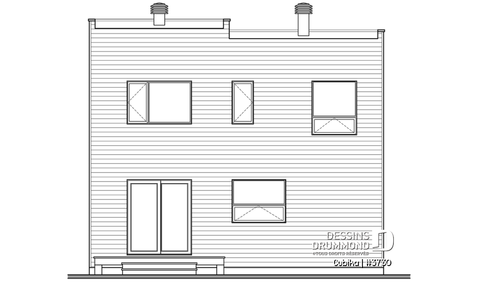 Élévation arrière - Cubika