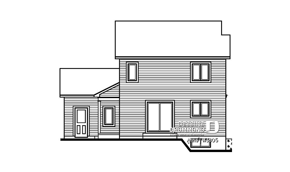 Élévation arrière - Anne