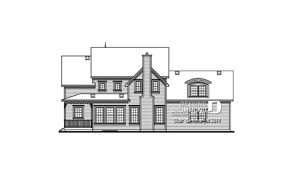 Élévation arrière - Clair de lune
