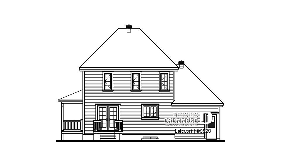 Élévation arrière - Belcourt