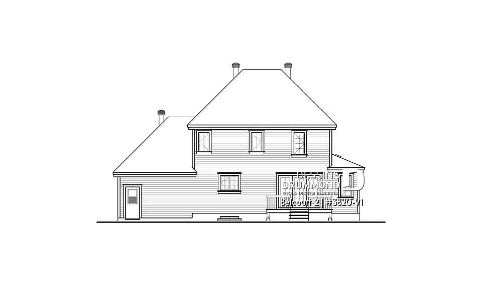 Élévation arrière - Belcourt 2