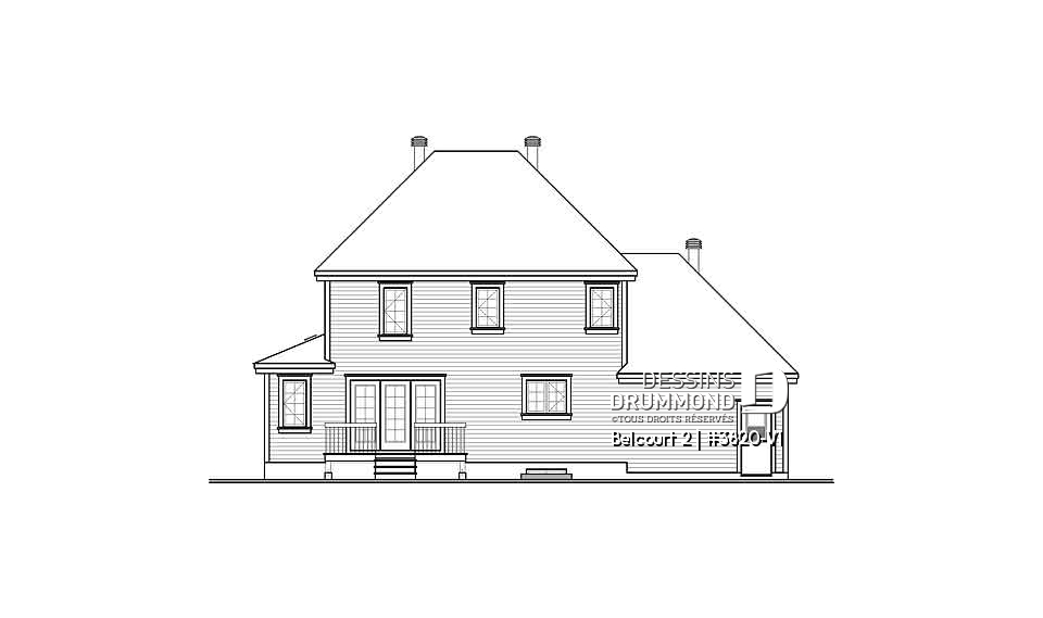 Élévation arrière - Belcourt 2