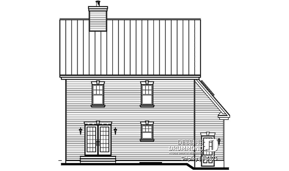 Élévation arrière - Shipley