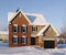 Vue avant - MODÈLE DE BASE - Plan de maison à étage avec garage, foyer deux faces, 3 chambres, 2 salles de bain, garde-manger - Le Frontenac 2