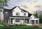 Vue avant - MODÈLE DE BASE - Maison de style américain, garage double, vestibule, salle à manger séparée, 4 chambres, foyer au salon - Eliana