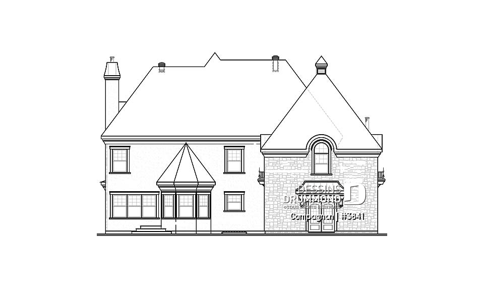 Élévation arrière - Compagnon