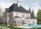 Vue arrière - MODÈLE DE BASE - Plan de maison luxueuse, garage triple, 2 suites des maîtres, grand espace boni, bureau, salle télé, foyer - Nathaniel 2