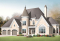 Vue avant - MODÈLE DE BASE - Plan de maison avec 3 suites des maîtres, garage triple, 2 salons, grande salle à manger, 3 foyers - Colibri