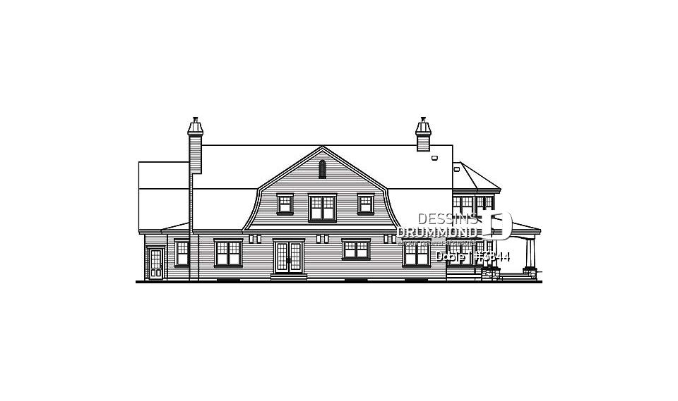 Élévation arrière - Doble