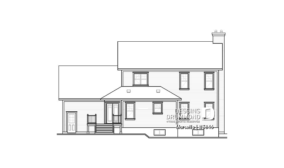 Élévation arrière - Marseille