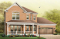 Vue avant - MODÈLE DE BASE - Maison à étage de style européen, garage double, superbe suite des maîtres à l'étage, 3 chambres - Églantier