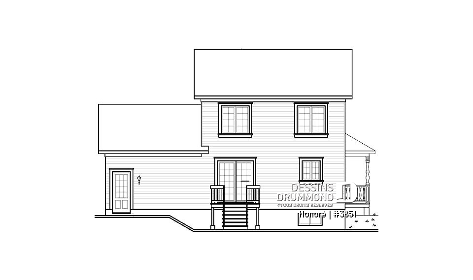 Élévation arrière - Honoré