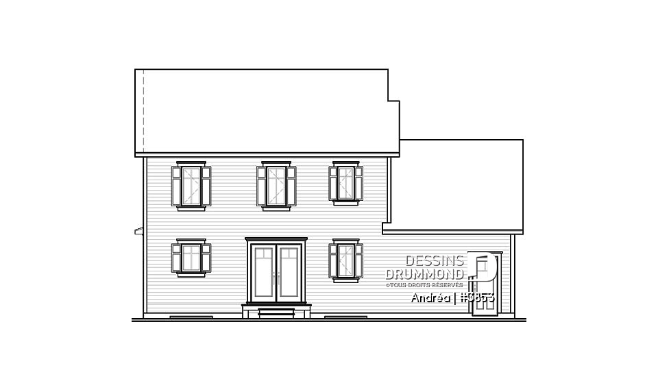 Élévation arrière - Andréa