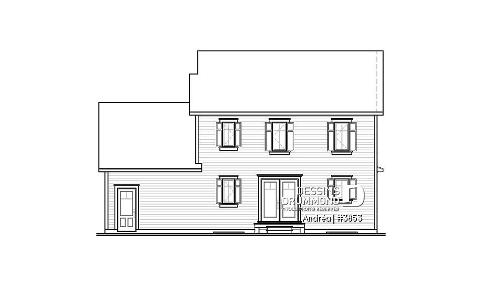 Élévation arrière - Andréa