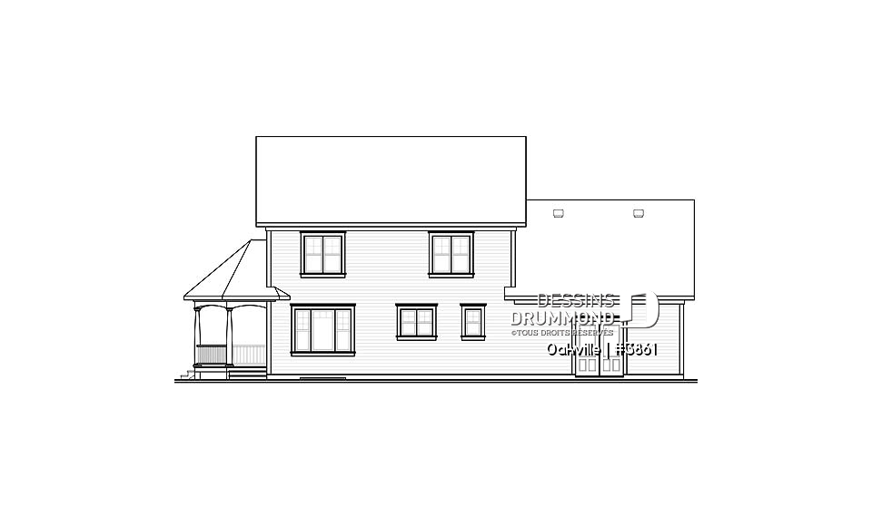 Élévation arrière - Oakville