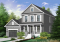 Vue avant - MODÈLE DE BASE - Plan de maison avec garage, superbe foyer, balcon à la salle à manger, 3 chambres, buanderie à l'étage - Conch