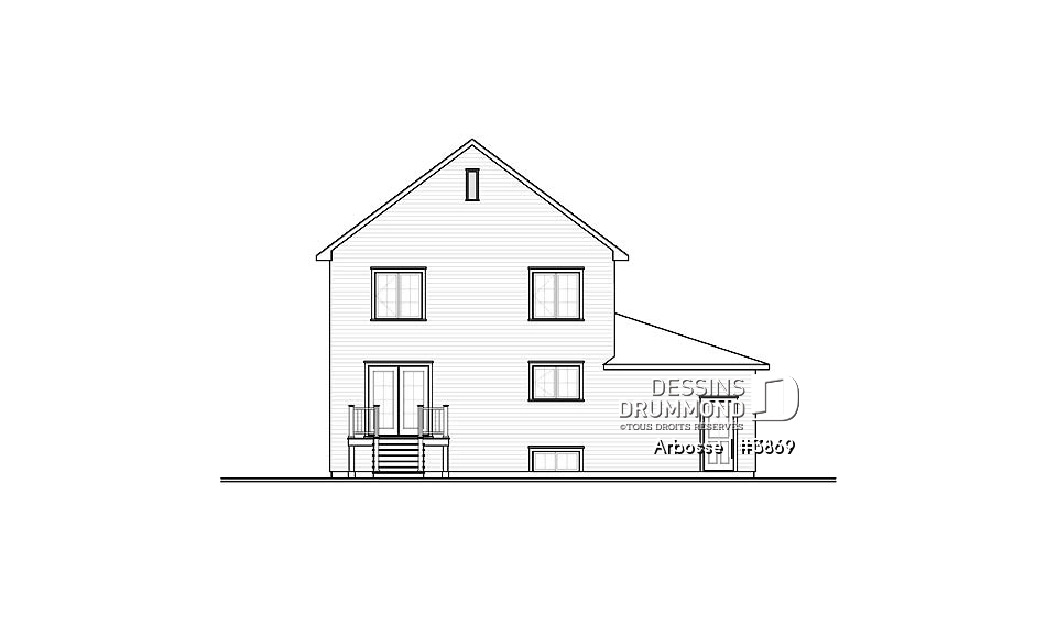 Élévation arrière - Arbosse