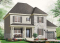 Vue avant - MODÈLE DE BASE - Plan de cottage, chambres secondaires communicantes, cuisine avec grand îlot, sous-sol à aménager - Pivoine