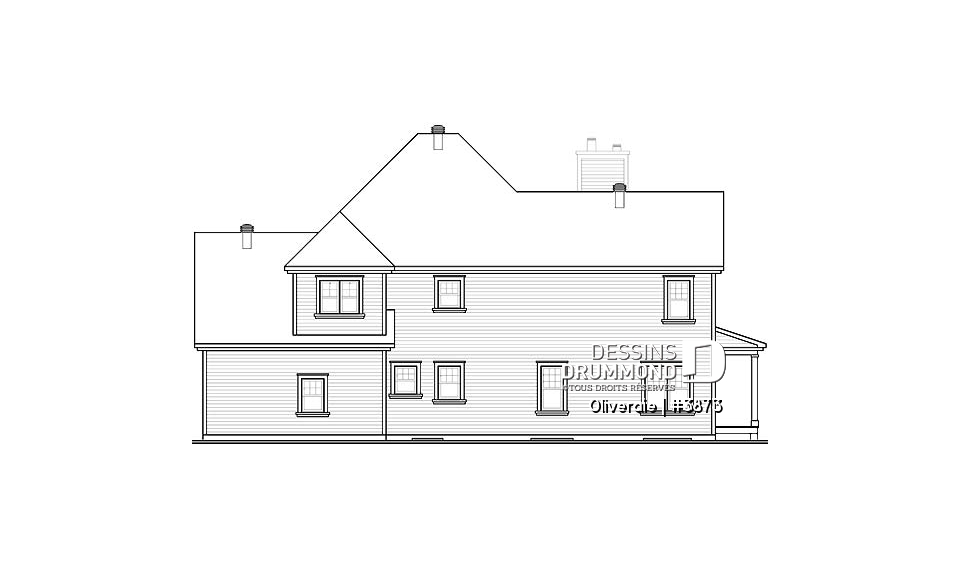 Élévation arrière - Oliveraie