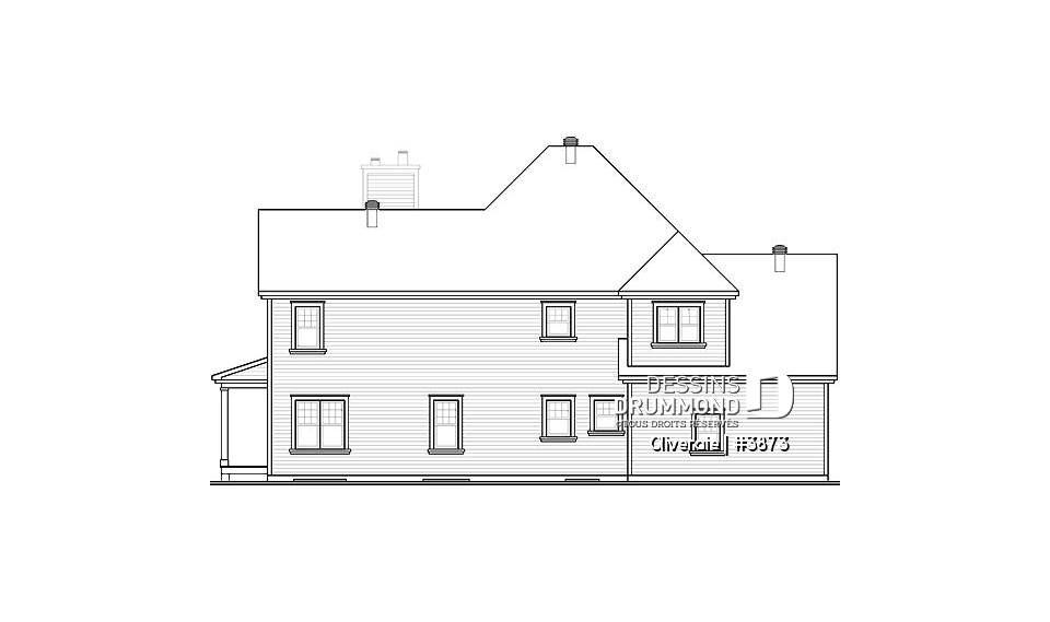 Élévation arrière - Oliveraie