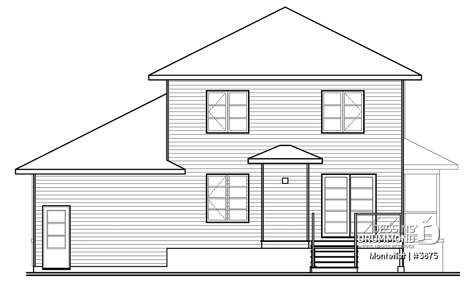 Élévation arrière - Monteillet