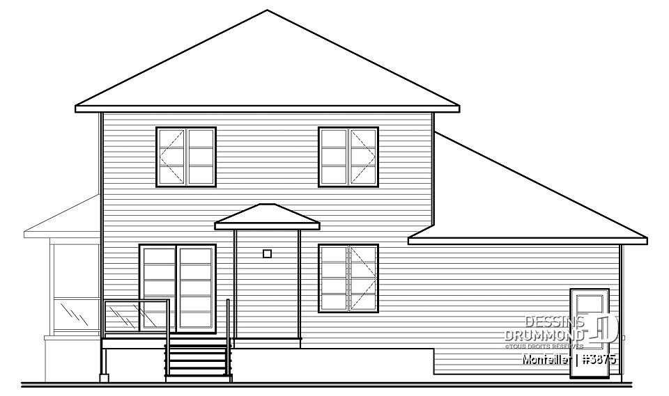 Élévation arrière - Monteillet