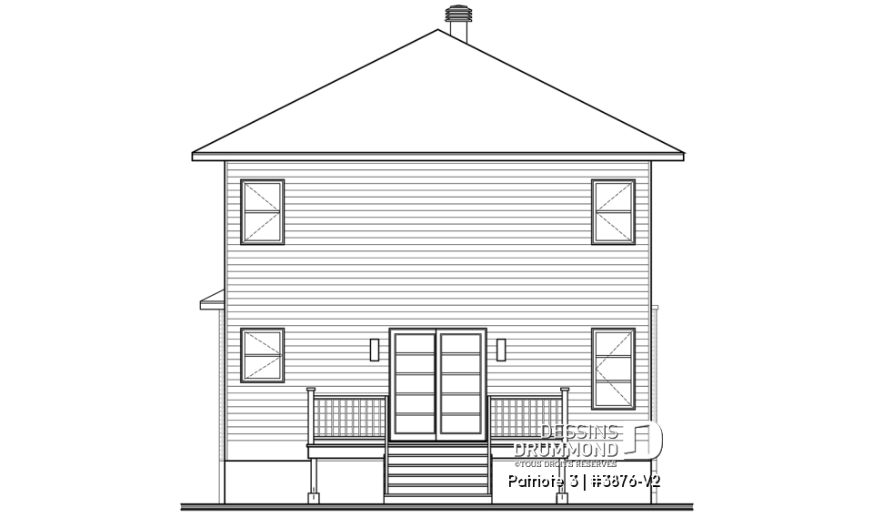 Élévation arrière - Patriote 3